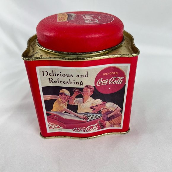Vintage 1992 Coca Cola Small Tin container by The Tin Box Company of America - Picture 2 of 10
